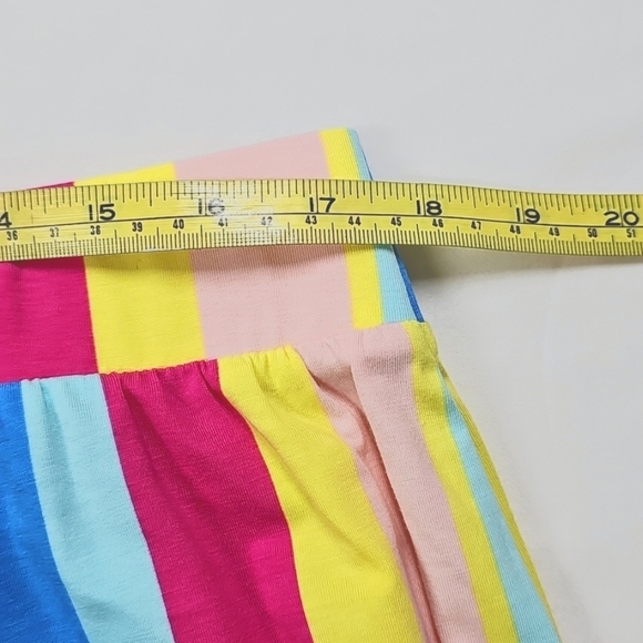 Color Block Lands End Knit Skirt, Stretch, Midi, NWOT, 2X, Yellow Blue Pink - Picture 6 of 7